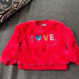 Losan 6-9 months furry Love sequin sweater